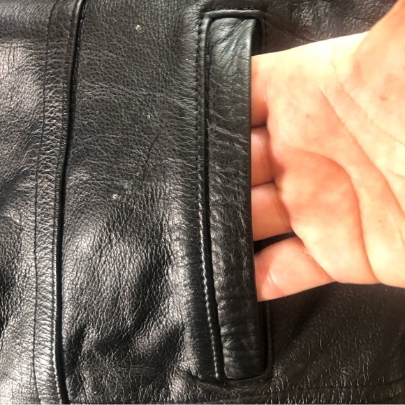 HARLEY Davidson Women’s  Black Leather Motorcycle Jacket Large - Picture 4 of 16